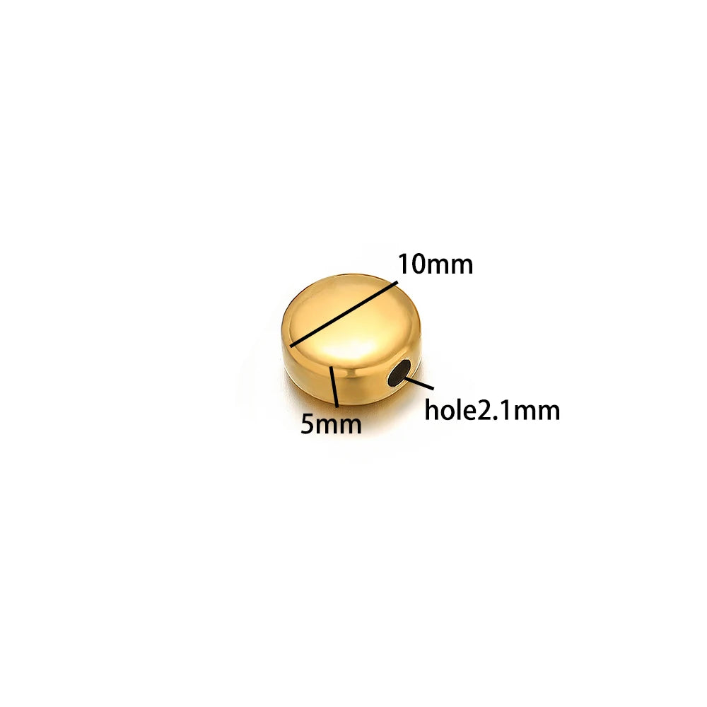 Diy Love Heart Charms Stainless Steel18k Gold Plated Moon Star Through Hole Charms Pendant for DIY Jewelry Necklace Making