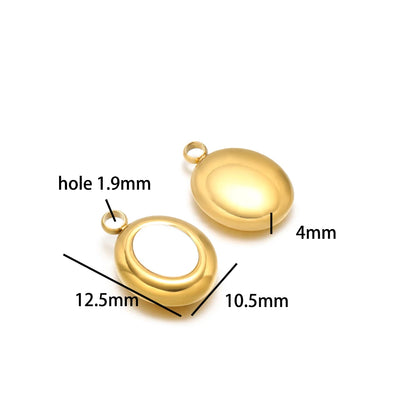 Enamel Heart Pendants 18k Gold Plated Stainless Steel Round Butterfly Charm Pendant for DIY Necklace Jewelry Making