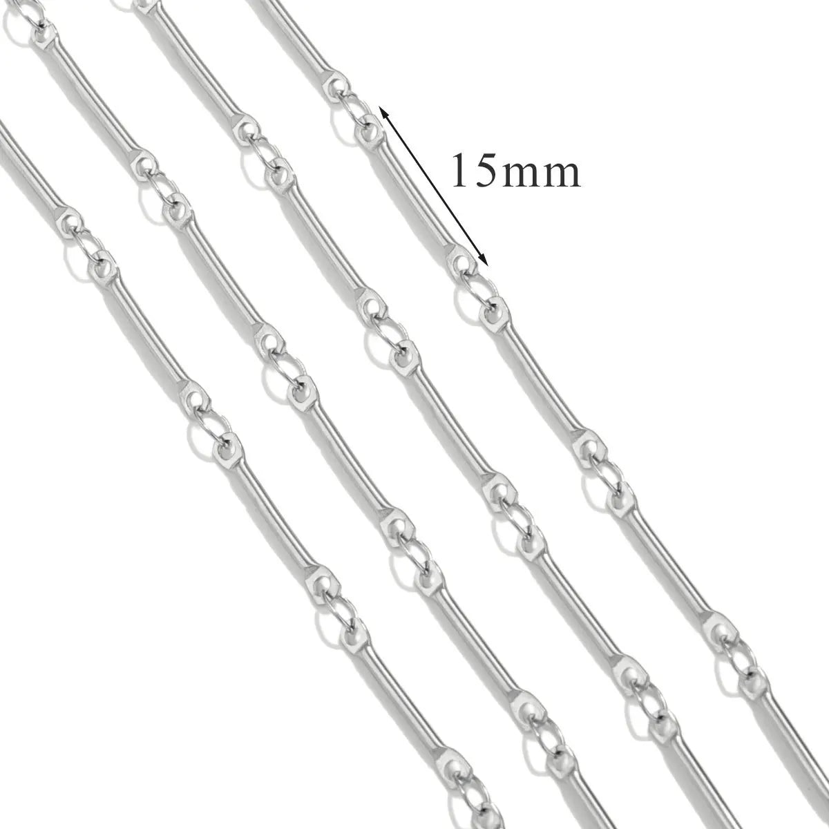 A2913 Fashion 18k Gold Plated Stainless Steel Chain Silver Necklace Bracelet Bulk Chain for Jewelry Diy Making