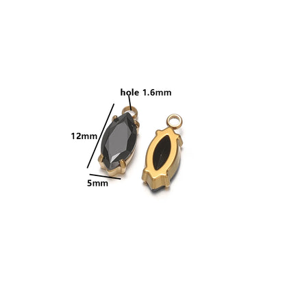 Minimalist Fashion Stainless Steel 18k Gold Plated Star Oval Rectangle Charms Pendant for DIY Jewelry Necklace Making