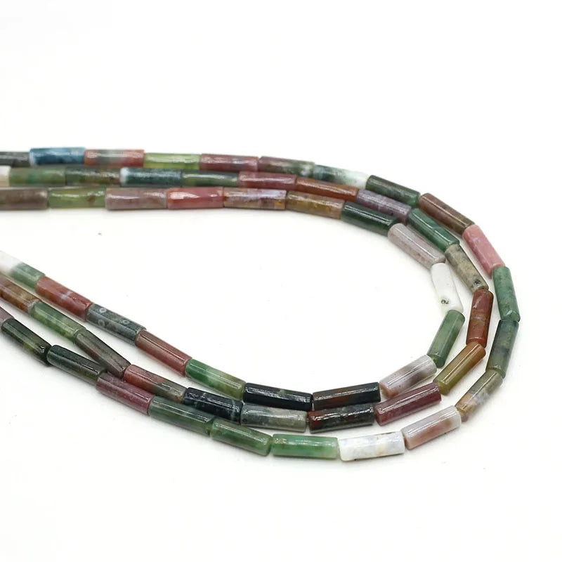 4x13mm Natural Round Tube  Stone Beads Jade Howlite Lapis Lazuli Quartz Tiger Eye Gemstone Bead for DIY Jewelry Making