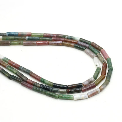 4x13mm Natural Round Tube  Stone Beads Jade Howlite Lapis Lazuli Quartz Tiger Eye Gemstone Bead for DIY Jewelry Making