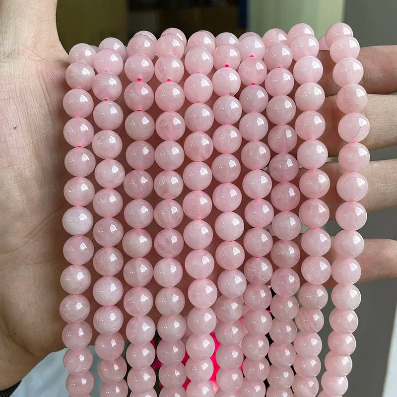 Wholesale Natural Stone Beads Amethyst Citrine Rose Quartz Crystal Gemstone Bead for DIY Jewelry Making 4 6 8 10 12 MM, 38CM
