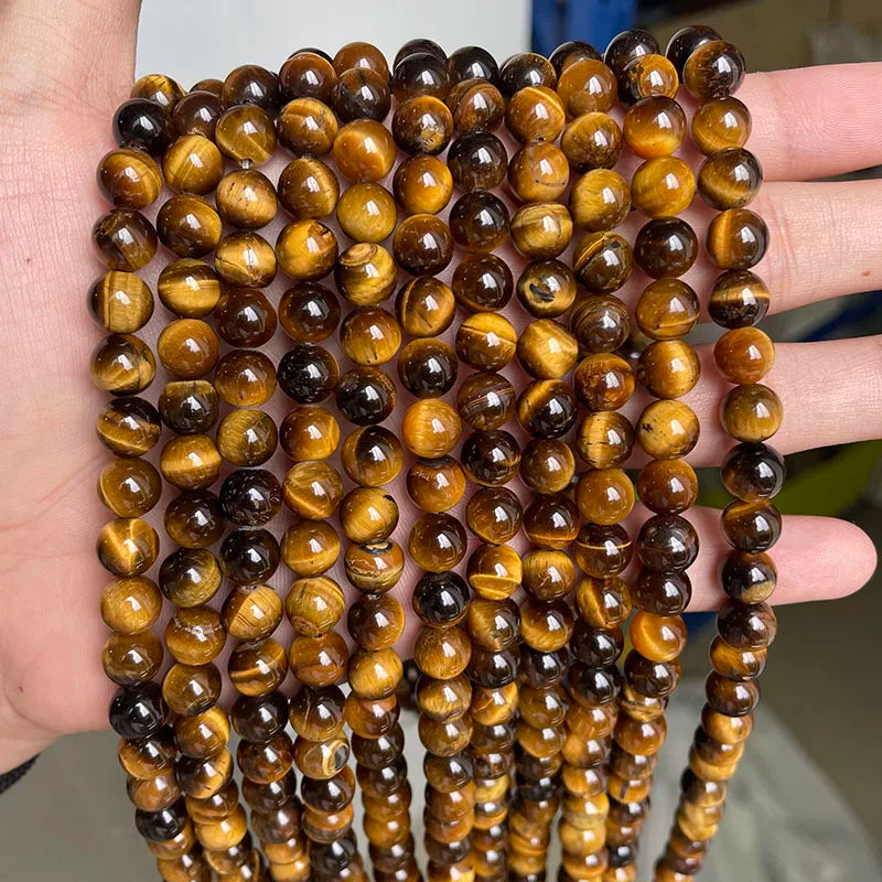 Wholesale Natural Stone Beads Amethyst Citrine Rose Quartz Crystal Gemstone Bead for DIY Jewelry Making 4 6 8 10 12 MM, 38CM