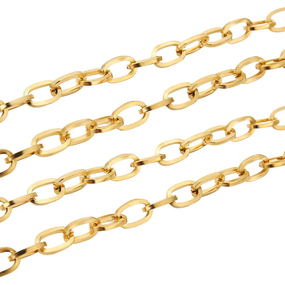 A1549 High Quality 18k Gold Plated Paper Clip Chain Bulk Necklace 12mm Jewelry Making Accessory Diy
