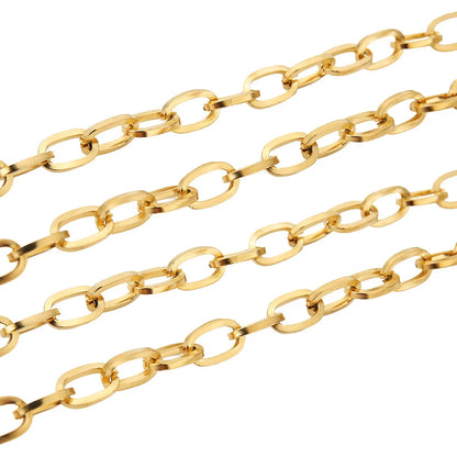 A1549 High Quality 18k Gold Plated Paper Clip Chain Bulk Necklace 12mm Jewelry Making Accessory Diy