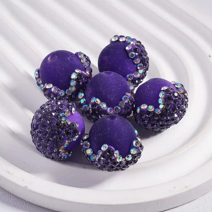 18mm Colorful Pinecone Shape Clay Porcelain Rhinestone Disco Ball Beads for Pen Making Shambhala Round Polymer Bulk