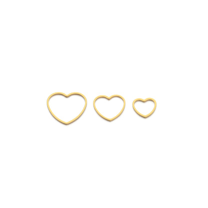 Best Selling Stainless Steel Gold  Plated Charm Heart-Shape Charm Pendant for DIY Jewelry Necklace Making