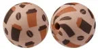 100PCS 15mm Silicone Round Printed Beads 2mm Hole Colorful Pattern Loose Beads for Bracelet Necklace DIY Jewelry Craft Making
