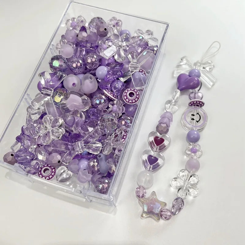 DIY Transparent Acrylic Beads Handmade Material for Jewelry Making  Bracelet Mobile Phone Chain Mixed Shapes Key Chain