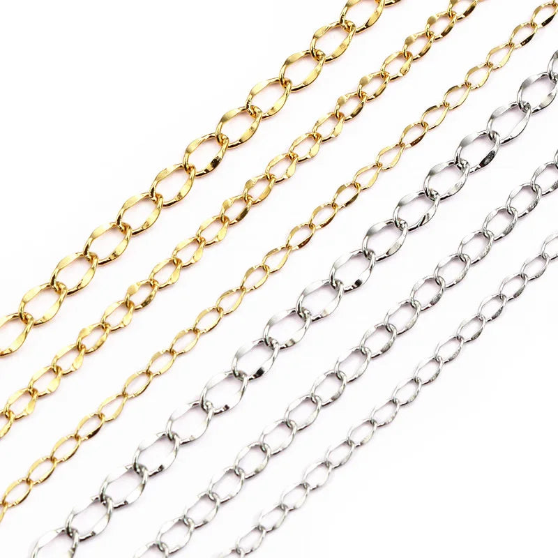 E608 Fashion Stainless Steel Extension Chain Cross Chain Extended Chain for Jewelry Making
