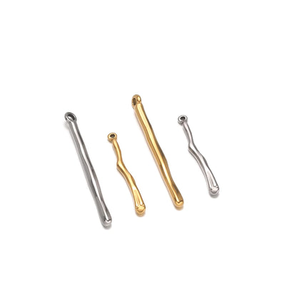 18K Gold Plated Stainless Steel Round Four Leaf Clover Charm DIY Jewelry Making Accessories for Necklace Earrings Garment