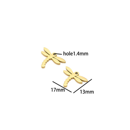 Ocean Series Stainless Steel 18k Gold Plated Starfish Sea Turtle Sea Horse Coconut Tree Charm Pendant for Jewelry Making