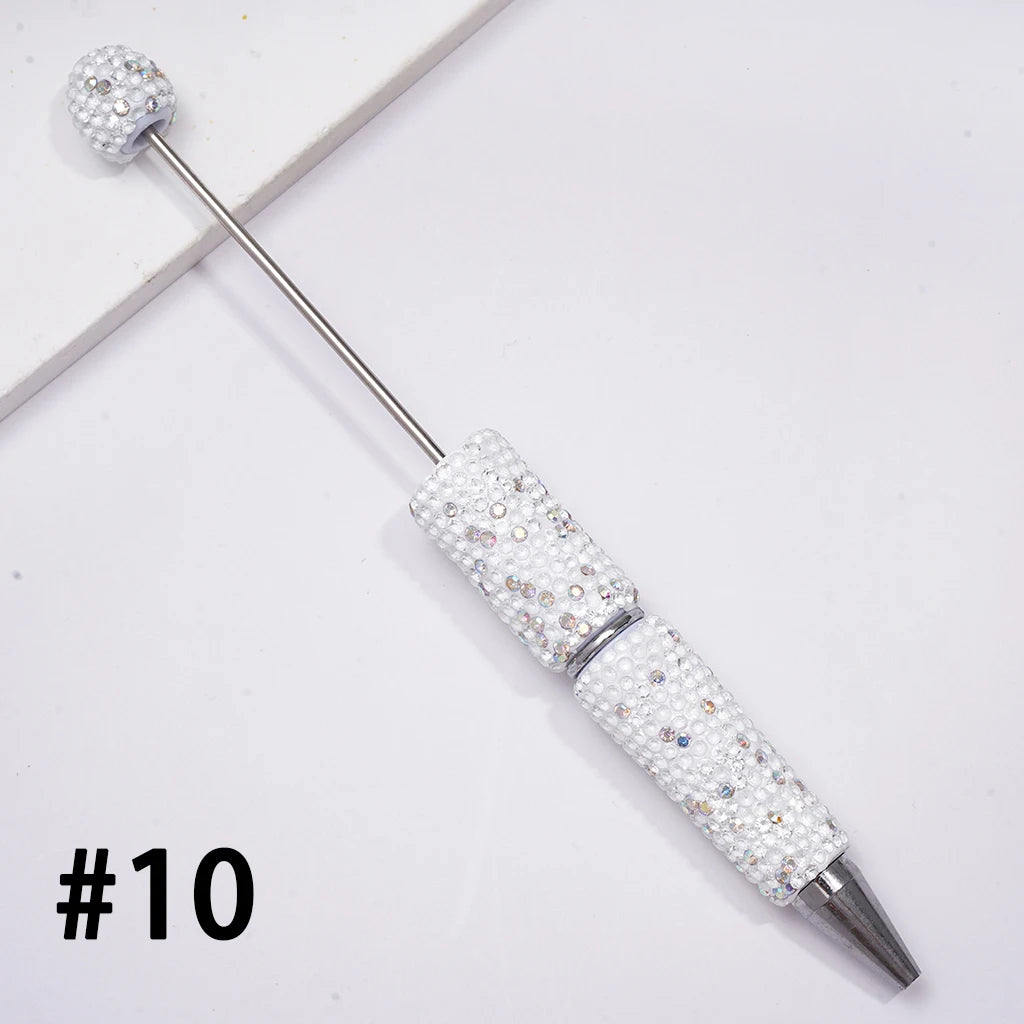 Neon Beadable Pens Multi Color With Full AB Rhinestones Cover Bulk for DIY Handmade Crafts Student Gift Wholesale