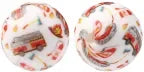 100PCS 15mm Silicone Round Printed Beads 2mm Hole Colorful Pattern Loose Beads for Bracelet Necklace DIY Jewelry Craft Making