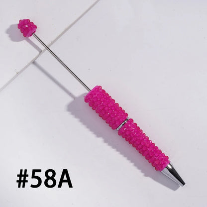 Plastic Candy Neon Color Luminous Jelly for Pen Full Wrap Sparkling Rhinestones Durable DIY for Ballpoint Pen