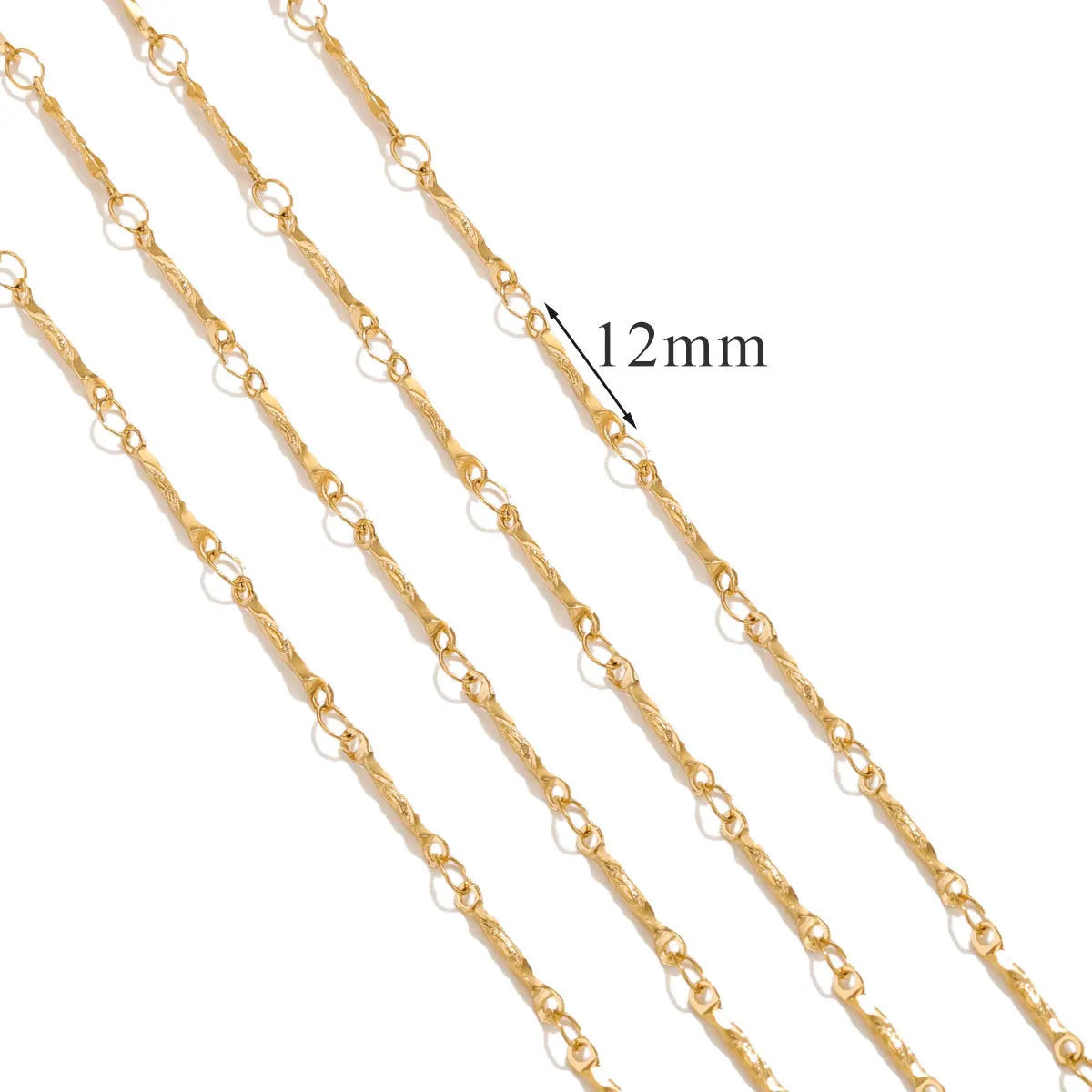 A2913 Fashion 18k Gold Plated Stainless Steel Chain Silver Necklace Bracelet Bulk Chain for Jewelry Diy Making