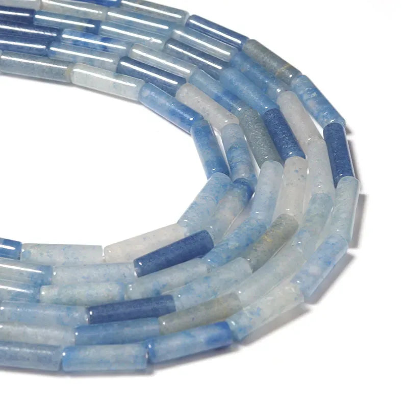 4x13mm Natural Round Tube  Stone Beads Jade Howlite Lapis Lazuli Quartz Tiger Eye Gemstone Bead for DIY Jewelry Making