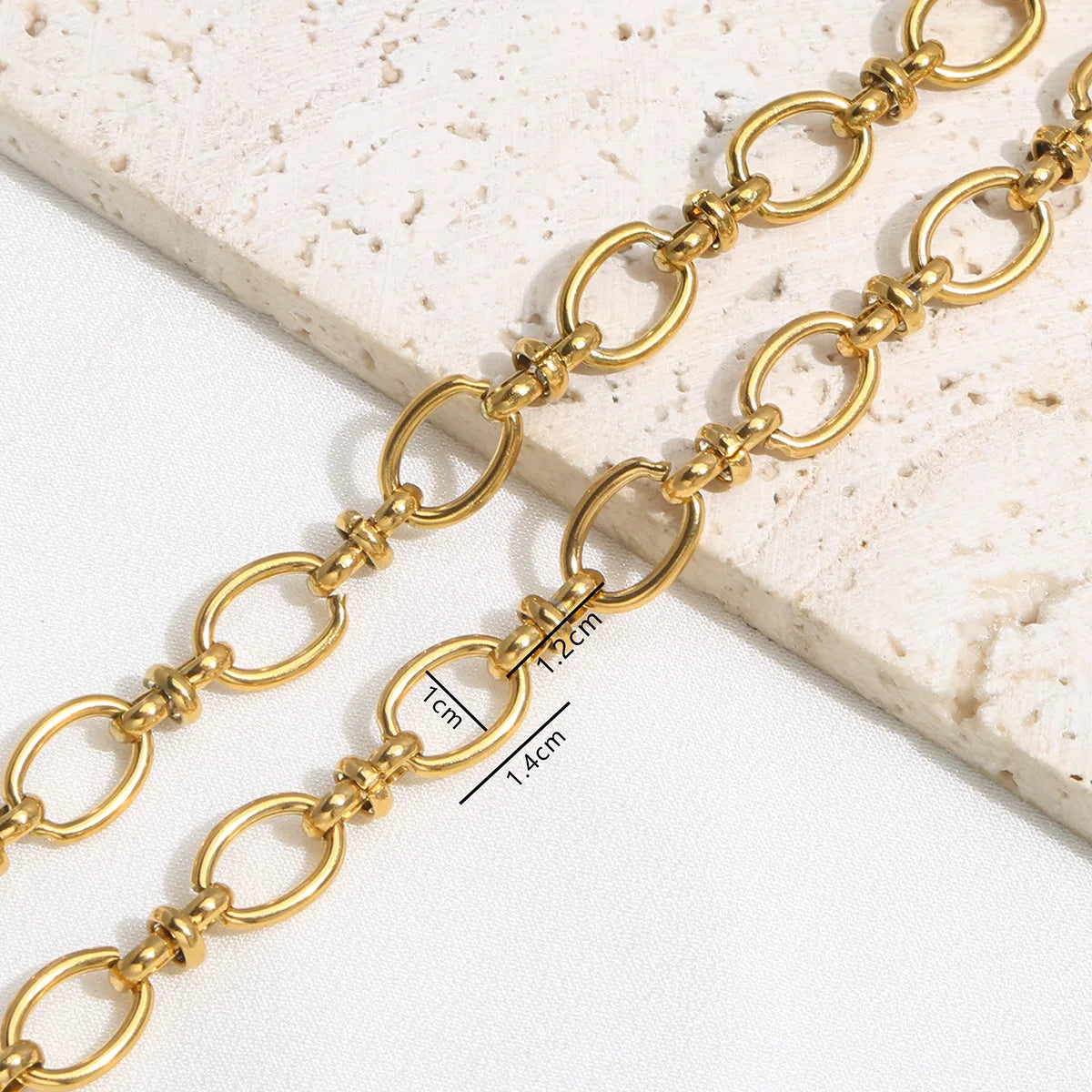 D376 High Quality Stainless Steel Chain Bulk Roll Link Chain Gold Silver Mix Plated Chain for Necklace Bracelet Diy