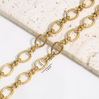 D376 High Quality Stainless Steel Chain Bulk Roll Link Chain Gold Silver Mix Plated Chain for Necklace Bracelet Diy