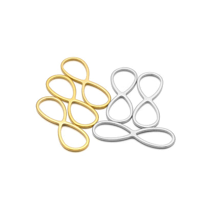 DIY Jewelry Accessories Stainless Steel 18k Gold Plated  8-shaped Infinity Charm Pendant for Jewelry Making