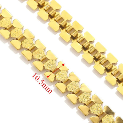 B4714 Hip Hop Thick Vacuum Chain 18k Gold Plated Stainless Steel Chain Roller Bulk Chain for Jewelry Diy
