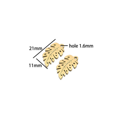 DIY Pendants Stainless Steel 18k Gold Plated Hollow Cactus Butterfly Star Sun Eyes Charm Pendants for Jewelry Necklace Making