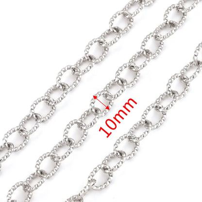 A1517 High Quality Multi Stainless Steel Chain Oval Necklace Bracelet Bulk Chain for Jewelry Making Diy