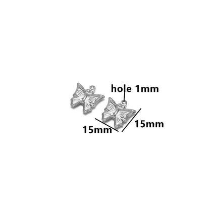High Quality 18k Gold Plated Stainless Steel Hollow Conch Shell butterfly Starfish Charm Pendant for DIY Necklace Jewelry Making