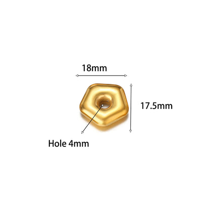 Non Tarnish Stainless Steel18k Gold Plated Hollow Star Heart Square Flower Charms Pendant for DIY Jewelry Earring Making
