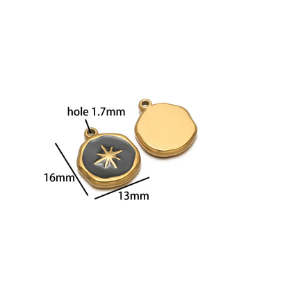 Factory DIY Charm 18k Gold Plated Stainless Steel Enamel Cross Dog Paw Pendant for Women Necklace Jewelry Making