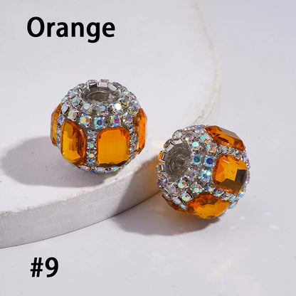 Multi-colored Rhinestone Chain with Rectangle Diamond-Shaped and Clear Round Acrylic Beads-DIY Crafting Accessory