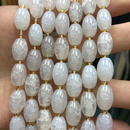 New Natural 8x12mm Rice Dyed Rainbow Colorful Agate Loose Bead, Mutil-color Agate Tourmaline for DIY Women Jewelry Making