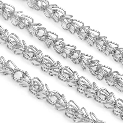 F056 7mm Heavy Thick Twisted Chunky Link Chains Hip Hop Bouquet Rope Necklace Bracelet Stainless Steel Chains for Men