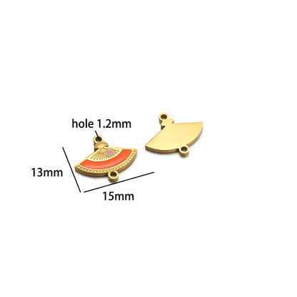 Stainless Steel Gold Plated butterfly Fan Gourd Octopus Tortoise Charm Pendant for Jewelry Necklace Making Accessories
