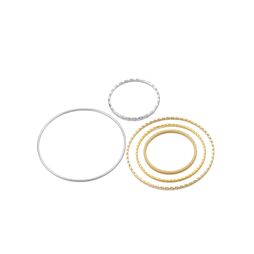Hot Selling Stainless Steel Gold Plated Twisted Big Wire Circle Hooks for DIY Earring Jewelry Making Accessories