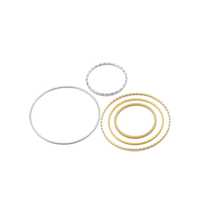 Hot Selling Stainless Steel Gold Plated Twisted Big Wire Circle Hooks for DIY Earring Jewelry Making Accessories