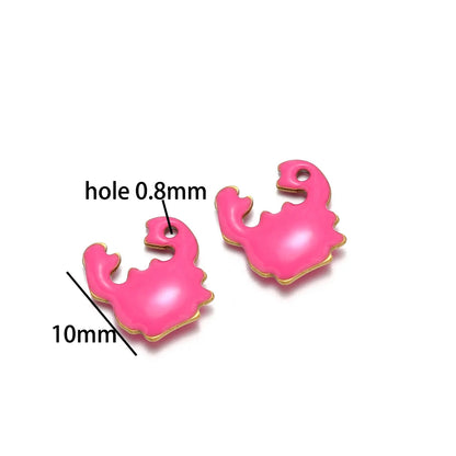 Cute Pendant 18k Gold Plated Stainless Steel Oil Drop Small Crab Charm Pendant for DIY Jewelry Making Wholesale