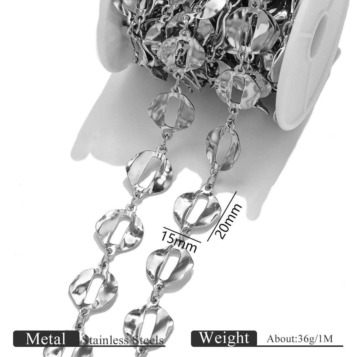 B419 New Irregular Stainless Steel Gold Chain Disc Butterfly Star Hollow Roller Chains Jewelry for Necklace Bracelet