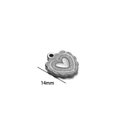 Fashion Stainless Steel 18k Gold Plated Difform Heart Charm Pendant for Diy Jewelry Necklace Earring Making Bulk