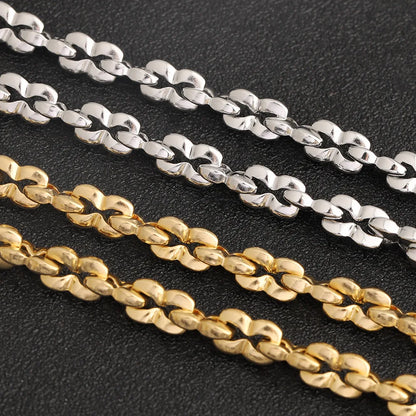 D402 Fashion Stainless Steel Chain Flower Bulk Roll Chain Infinity Shape Necklace Bracelet Chain Wholesale
