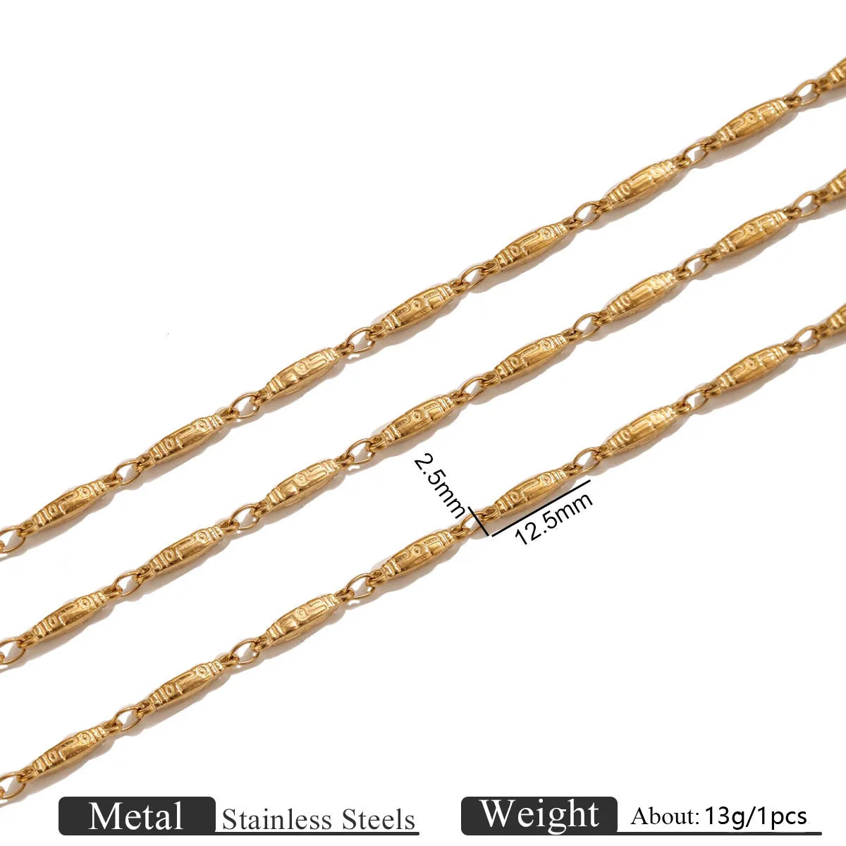 D704 Non Tarnish Fashion Stainless Steel Chain Bulk Link Necklace Bracelet Making Chain for Jewelry Diy