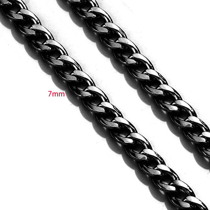 D378 Chunky Twisted Cuban Chain Chocker Gold Silver Black Gun Plated Stainless Steel Snake Rope Chain Jewelry for Men