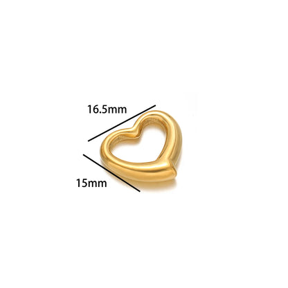 Geometric 18k Gold Plated Stainless Steel Heart U Shape Pentagon Charms Pendant for DIY Jewelry Necklace Making  Accessories