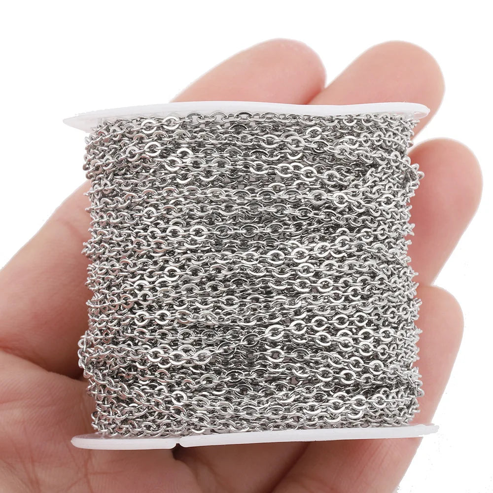 B3485 Non Tarnish High Quality Stainless Steel Chain Fashion Gold Silver Rose Gold O Chain Necklace Bulk Chain Jewelry