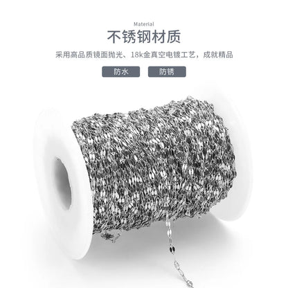 A8010 Hot Stainless Steel Chain Rose Gold Plated Chain Gold Silver Jewelry Necklace Bracelet Diy Chain Accessory