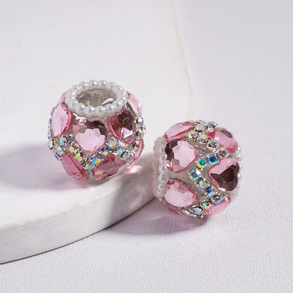 Factory-Supply Heavy-duty Full-Drill Round Colorful Acrylic/Plastic/Lucite Flower Ball Beads DIY Pen Beads Craft
