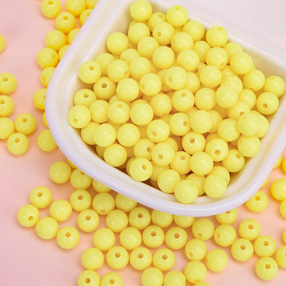 500g Wholesale Lucite Beads 4-10mm Multi Color Acrylic Beads for Crafting