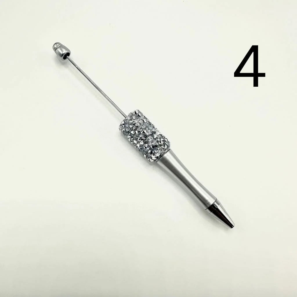 DIY for Plastic Ballpoint Pens Cone Shape Rhinestones Solid Metallic Colors Portable for Office School Gift