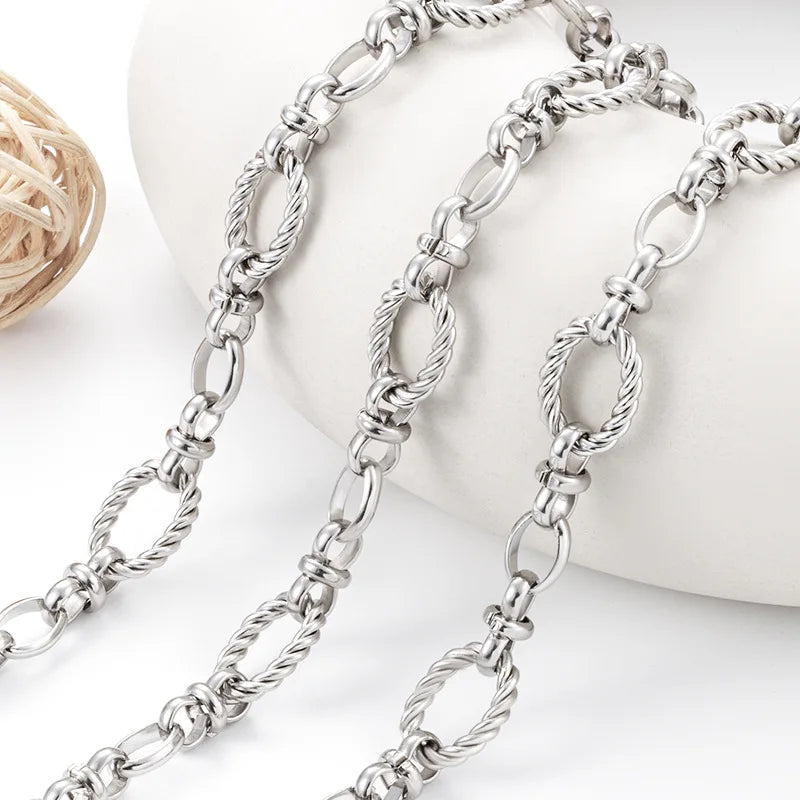 A3126 High Quality Stainless Steel Chain Necklace Bracelet Jewelry Making Silver Chain Wholesale